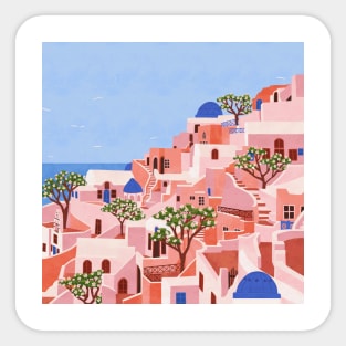 Sunset in Santorini Sticker